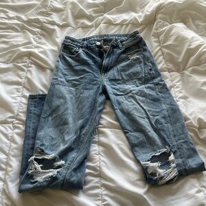 Classic Blue Distressed Women's Jeans